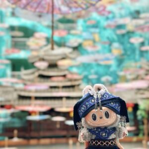Pop Mart Labubu about Blue Zhuang Ethnic Doll Outfit(No Dolls)