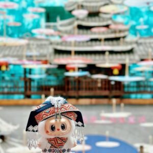 Pop Mart Labubu about Red Miao Ethnic Doll Costume(No Dolls)