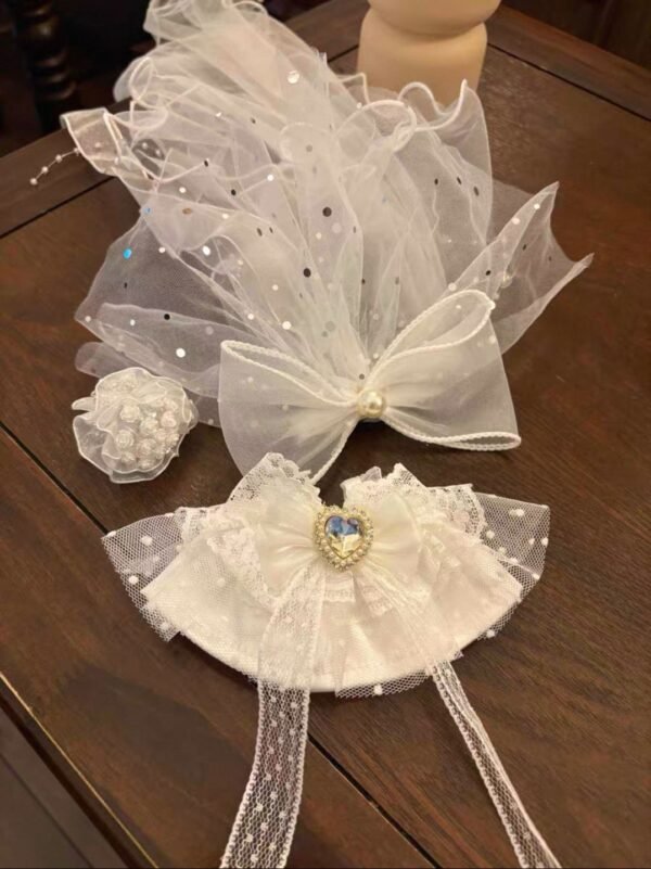 💍 Pop Mart Labubu × Wedding Day Couple Outfit (15–18cm Edition) - Image 2