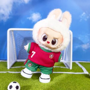 ⚽ POP MART Labubu – Cristiano Ronaldo-Inspired Soccer Outfit (15–18cm Edition)