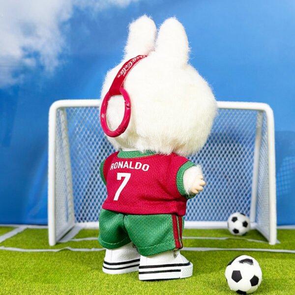 ⚽ POP MART Labubu – Cristiano Ronaldo-Inspired Soccer Outfit (15–18cm Edition) - Image 3