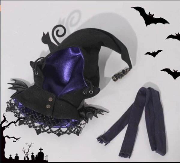 POP MART Labubu – Halloween Witch & Black Cat Costume Set (15–18cm Edition) - Image 2