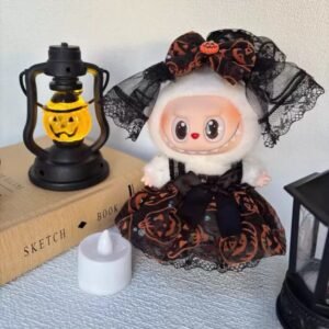 🎃 POP MART Labubu – Pumpkin Dress Costume Set (15–18cm Edition)