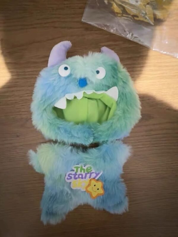 💙 Pop Mart Labubu × Monsters University Sulley Outfit 💜 (15–18cm Edition) - Image 2