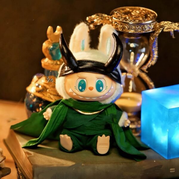 🐍 POP MART Labubu – Loki-Inspired Outfit Set  (15–18cm Edition) - Image 2