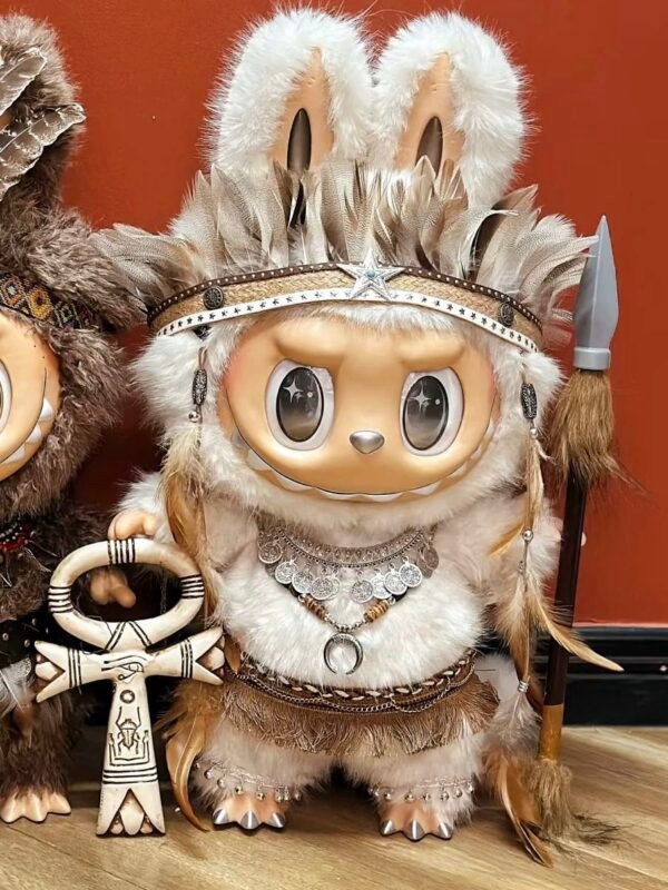 POP MART Labubu – Tribal Chief Duo Set (58cm Limited Edition) - Image 3