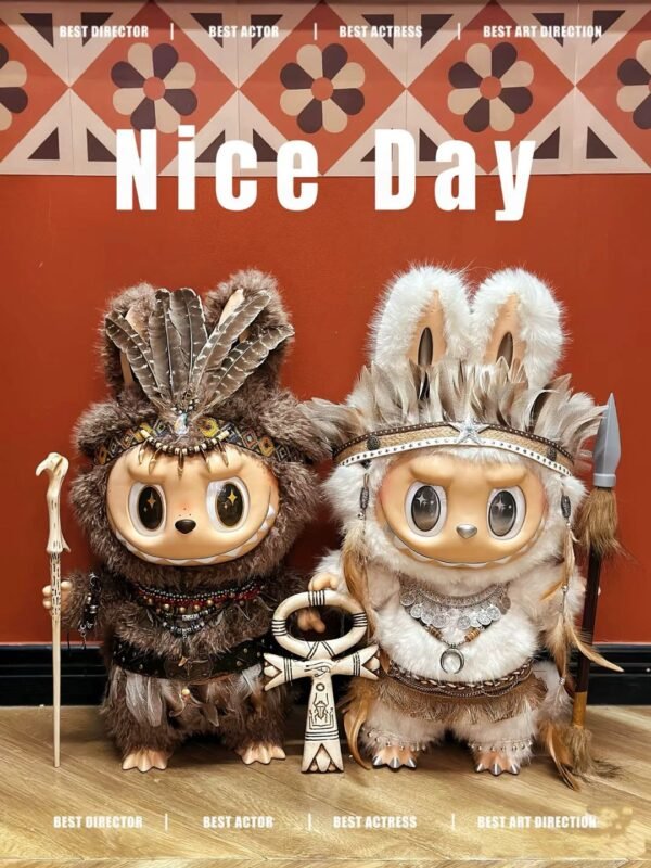 POP MART Labubu – Tribal Chief Duo Set (58cm Limited Edition)